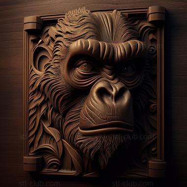 3D model st Coco gorilla famous animal (STL)